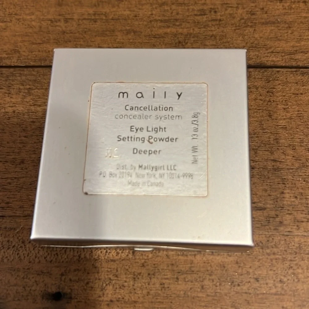 Mally Beauty cancellation concealer system eye light setting powder deeper